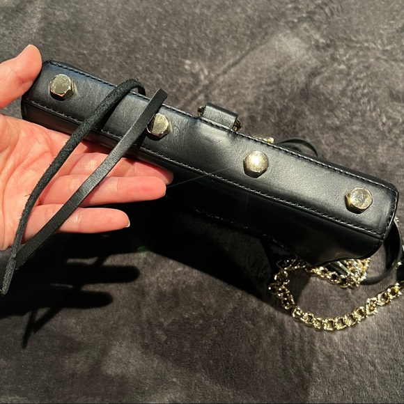 Rebecca Minkoff Convertible MAC “Morning After Clutch” Bag. Black Leather. - Picture 11 of 12